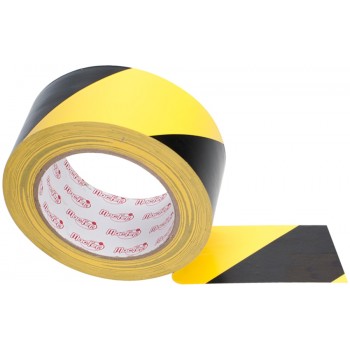 Fita Pavimento PVC PLT-01 50mm 30m preta/amarela 040.0037